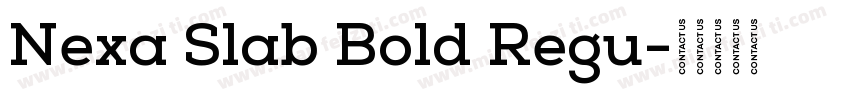 Nexa Slab Bold Regu字体转换